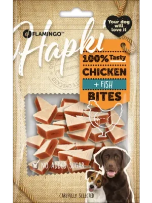 Flamingo Hapki Blocs de Poulet & Poisson Emballage 85G