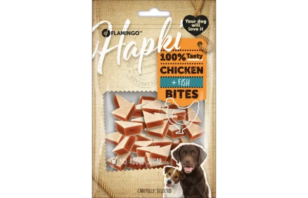 Flamingo Hapki Blocs de Poulet & Poisson Emballage 85G