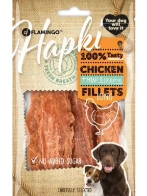 Friandises Hapki Lanières au poulet avec menthe et eucalyptus