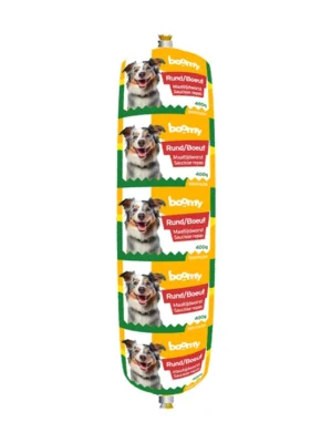 Saucisse repas au boeuf pour chiens
